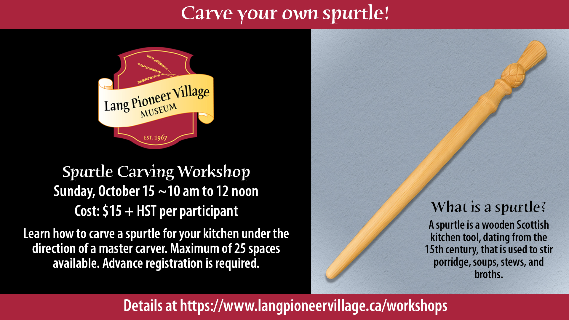 Spurtle Workshop Graphic