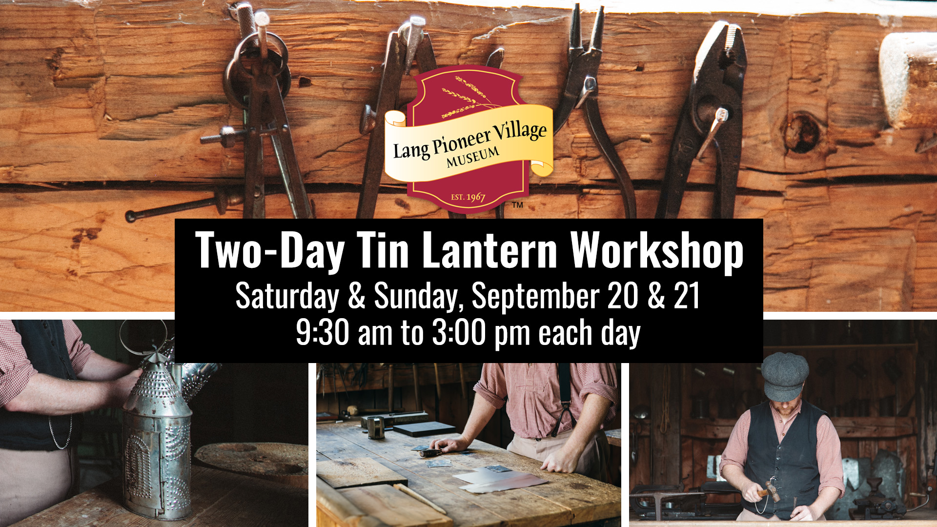 Tinsmith Workshop Date Banner